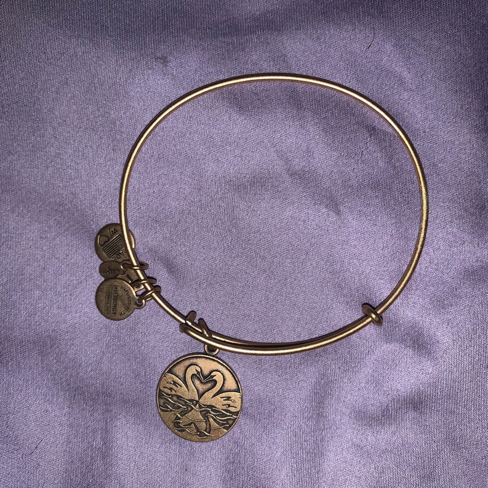 Alex and Ani Love Swan Charm Bracelet